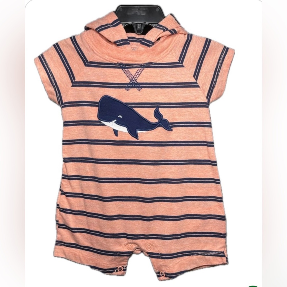 Baby Boy Blue Whale Romper | 6 Months
